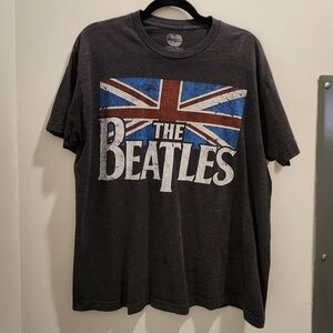 The Beatles Union Jack Crewneck Band Tee - Dark Gray